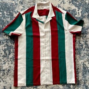 ASOS Design Striped Slim Fit Casual Button down Men's 2XL